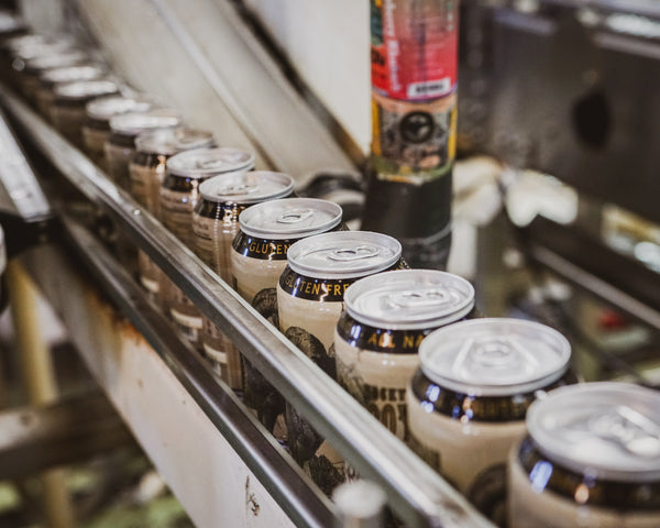 Machinery packaging sodas at Rocky Mountain Soda Co. manufacturing plant